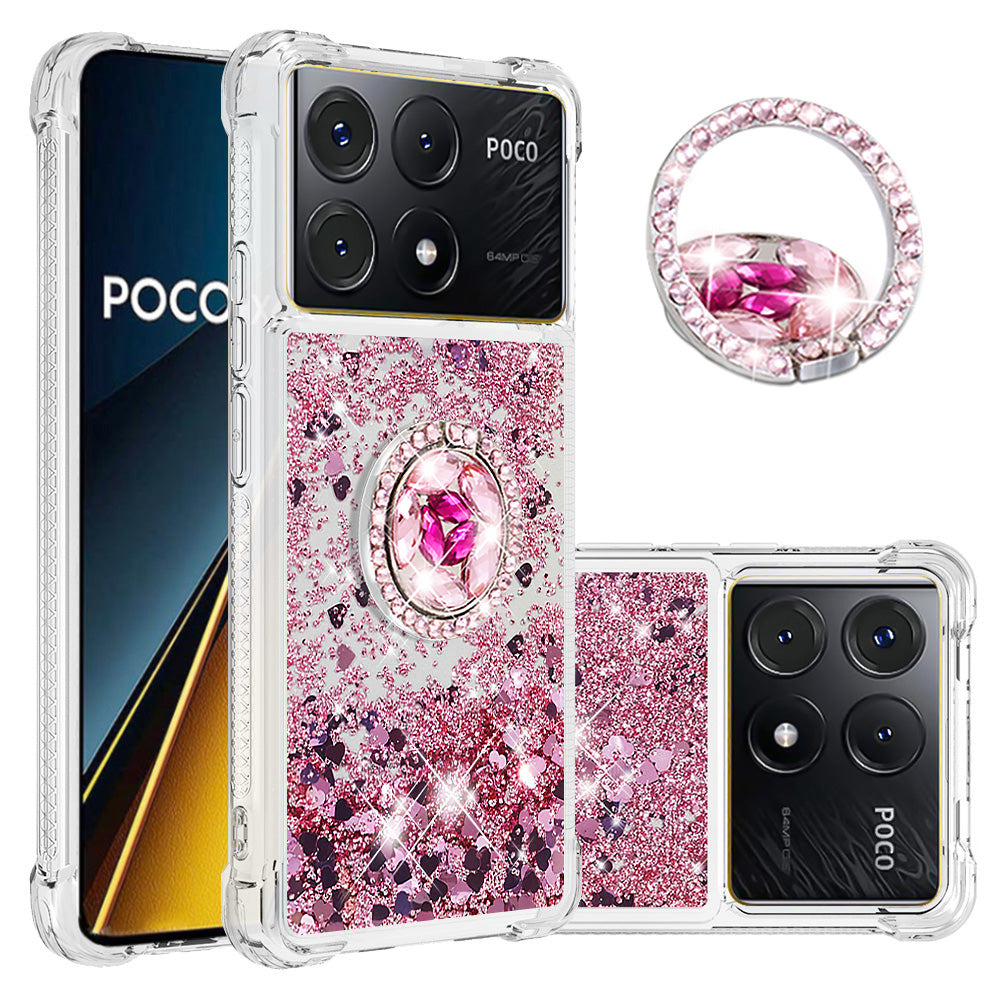 YB Quicksand Series-7 For Xiaomi Poco X6 Pro 5G / Redmi K70E 5G Case Kickstand TPU Phone Cover YB Quicksand Series-7 For Xiaomi Poco X6 Pro 5G / Redmi K70E 5G Case Kickstand TPU Phone Cover